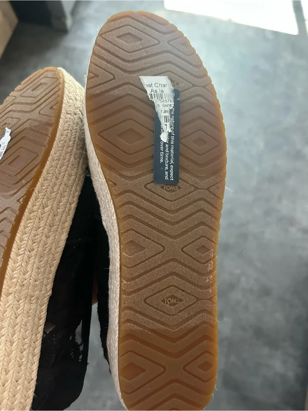 TOMS Valencia Espadrille Platform Slip-On Shoes Women's 10 NEW $85